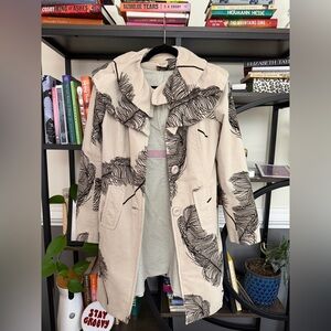 Anthropologie elevenses ruffled plume jacket